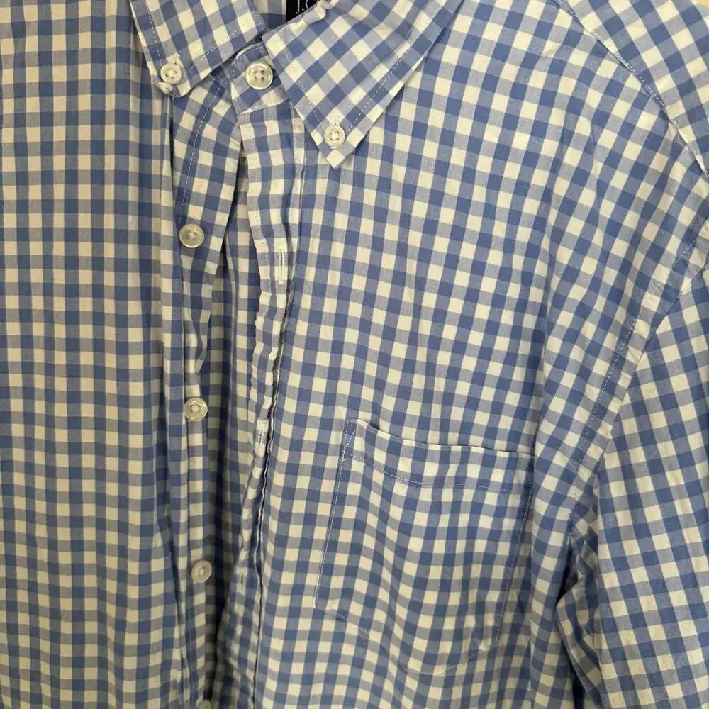 J. Crew | Preppy Gingham Blue/White Cotton Button Down Shirt Business Casual